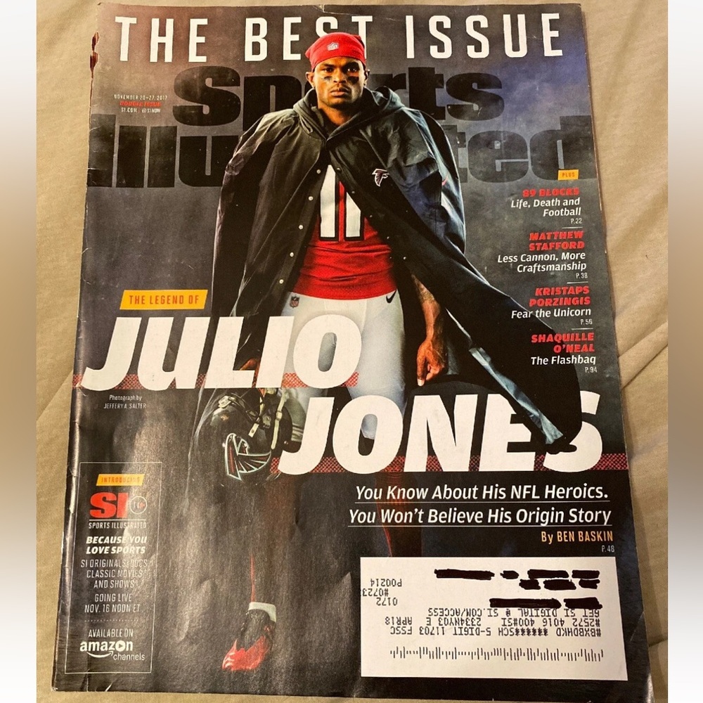 Sports Illustrated Magazine - November 2017 - Julio Jones - NFL Atlanta Falcons
